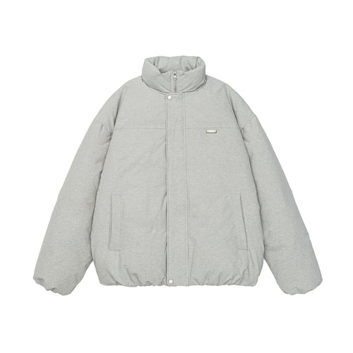 Damen Kurz geschnittene Oversize Steppjacke mit hohem Stehkragen und verdecktem Reißverschluss Drune