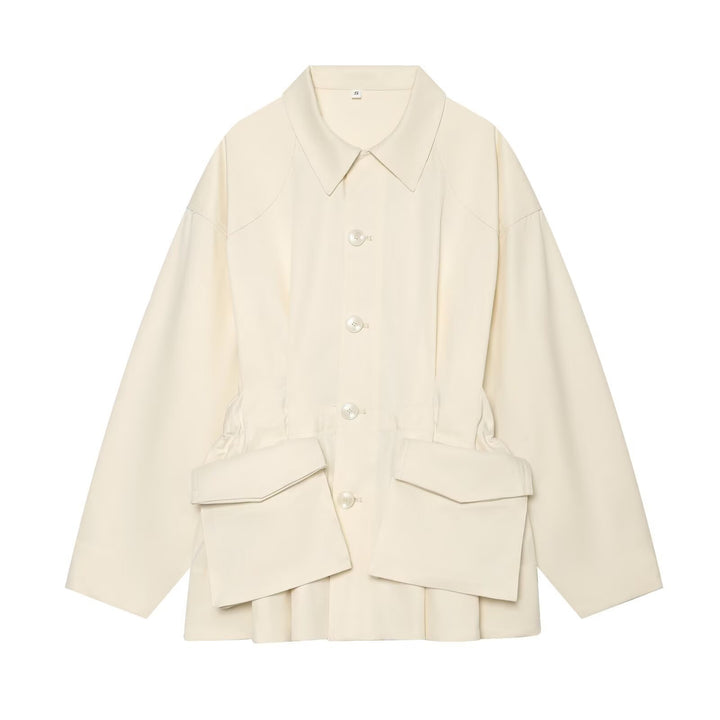 Damen Boxy Kurzjacke im Utility‑Look mit übergroßen Klappentaschen Drune