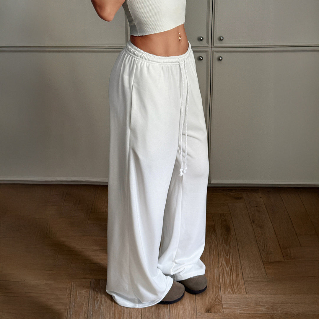 Damen Weitgeschnittene Loungehose mit elastischem Bund Drune