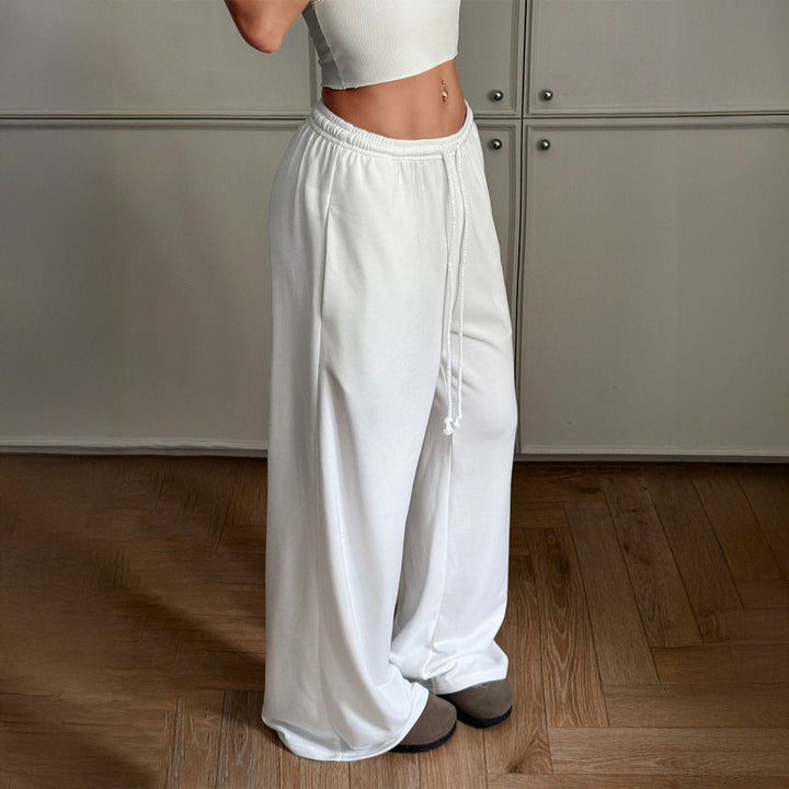 Damen Weitgeschnittene Loungehose mit elastischem Bund Drune