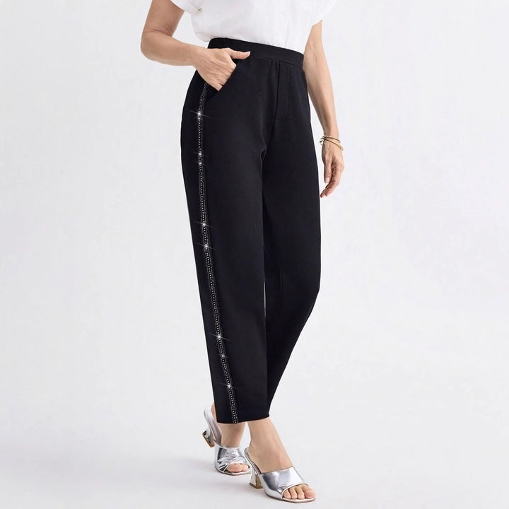 Damen Elegante und bequeme Hose mit seitlichen Taschen Drune