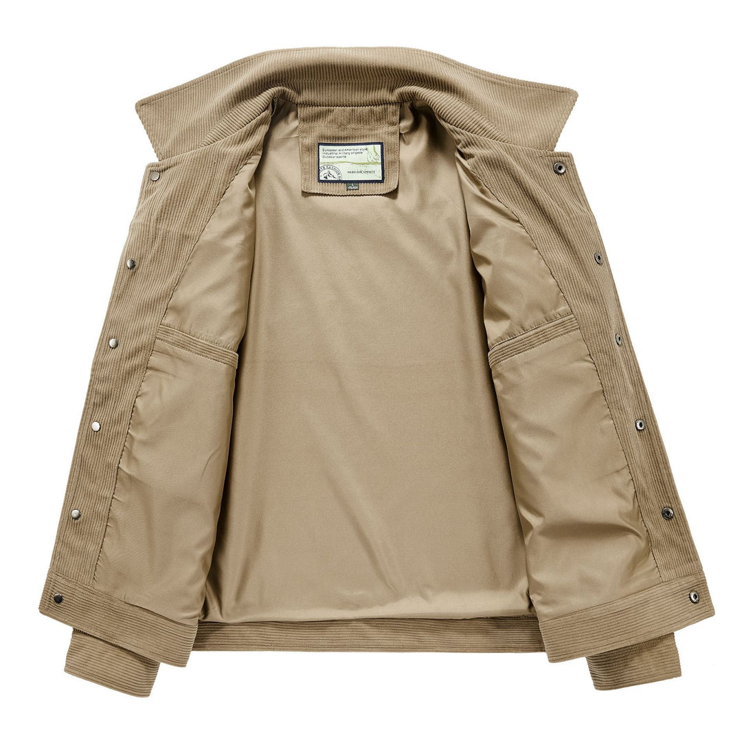 Herren Lässige Cordjacke mit Praktischen Taschen Drune