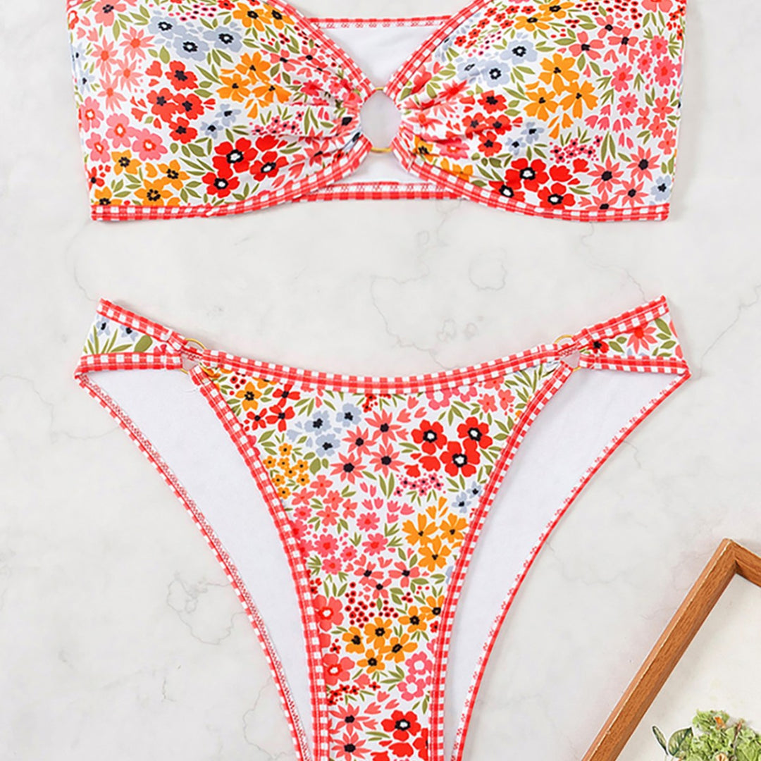 Damen Bandeau Badeanzug Set Drune