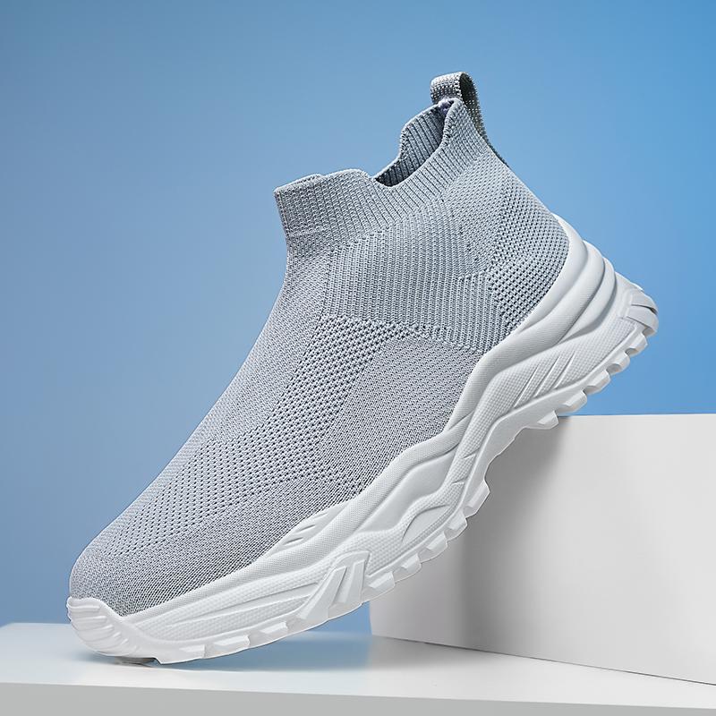 Herren Atmungsaktive Slip-On Lauf Sneaker mit Strickobermaterial Drune
