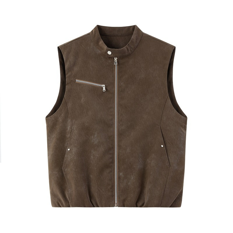 Herren Stylische Lederweste Drune