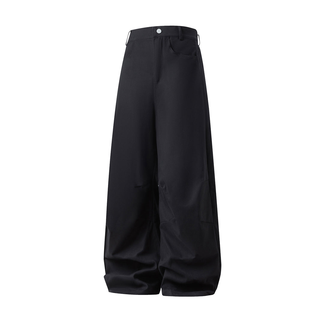 Damen Weite High‑Waist Palazzo‑Hose mit extra weitem Bein und Nahtpaneelen Drune