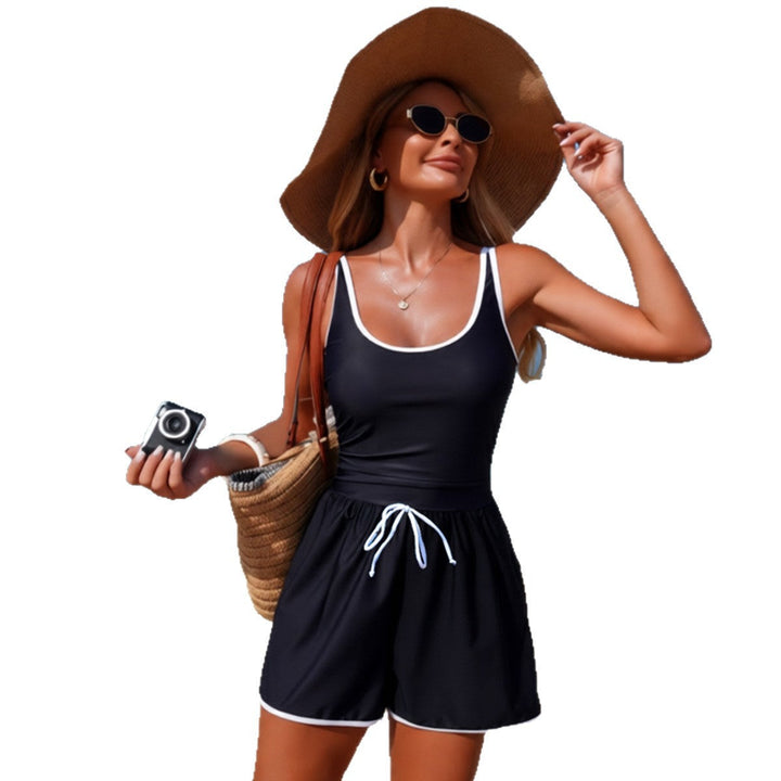 Damen Sportlicher Schwimmanzug mit lässigen Shorts Drune