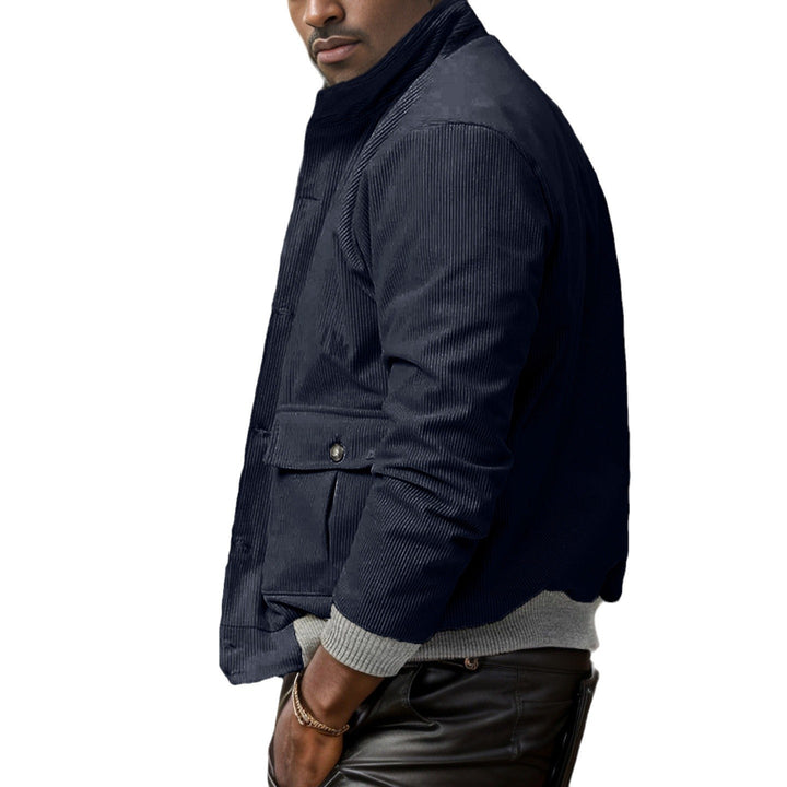 Herren sportliche Cordjacke mit praktischen Taschen und modernem Design Drune
