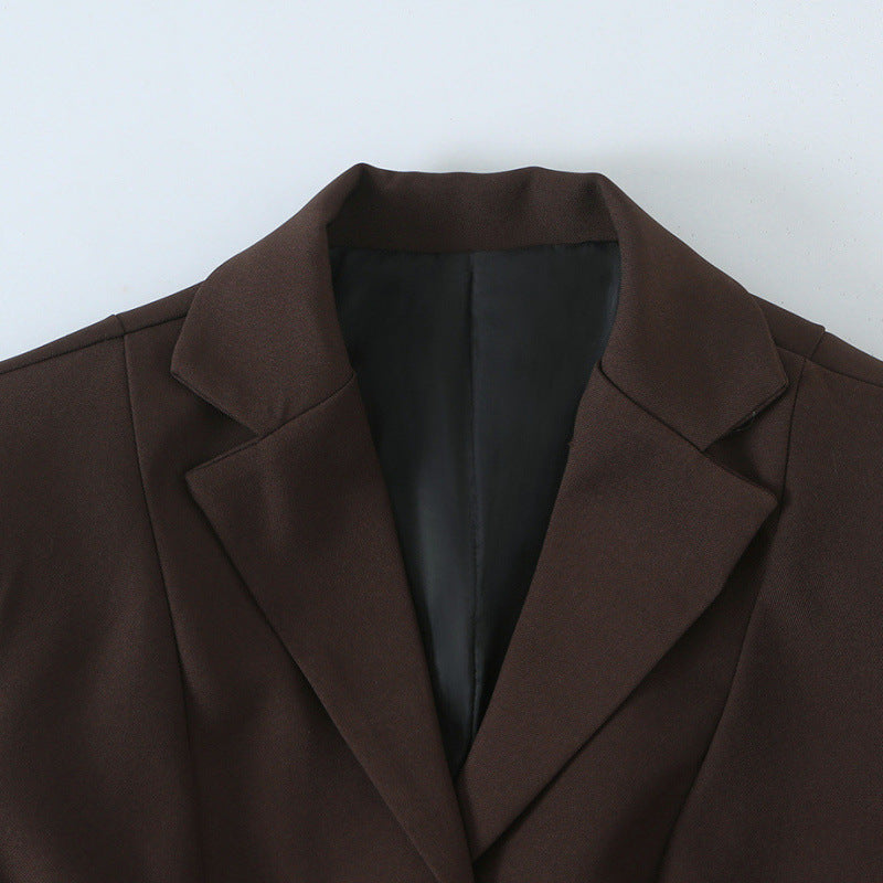 Damen Taillierter Blazer mit Schößchen, Reverskragen und Wiener Nähten Drune