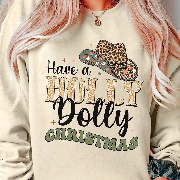 Damen Sweatshirt mit kreativem Weihnachten-Motiv und stylischem Schriftzug Drune