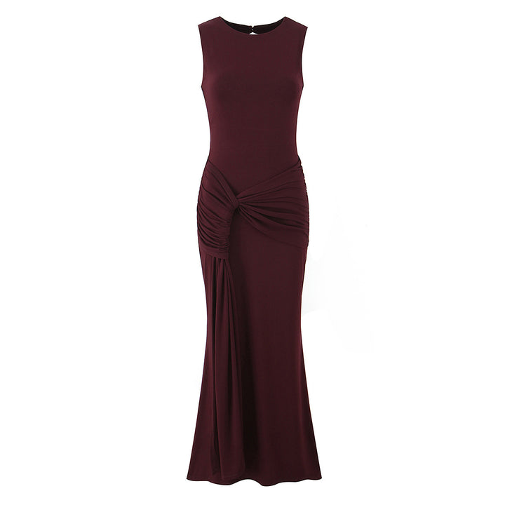Damen Maxikleid mit raffinierten Drapierungen und elegantem Rückenausschnitt Drune