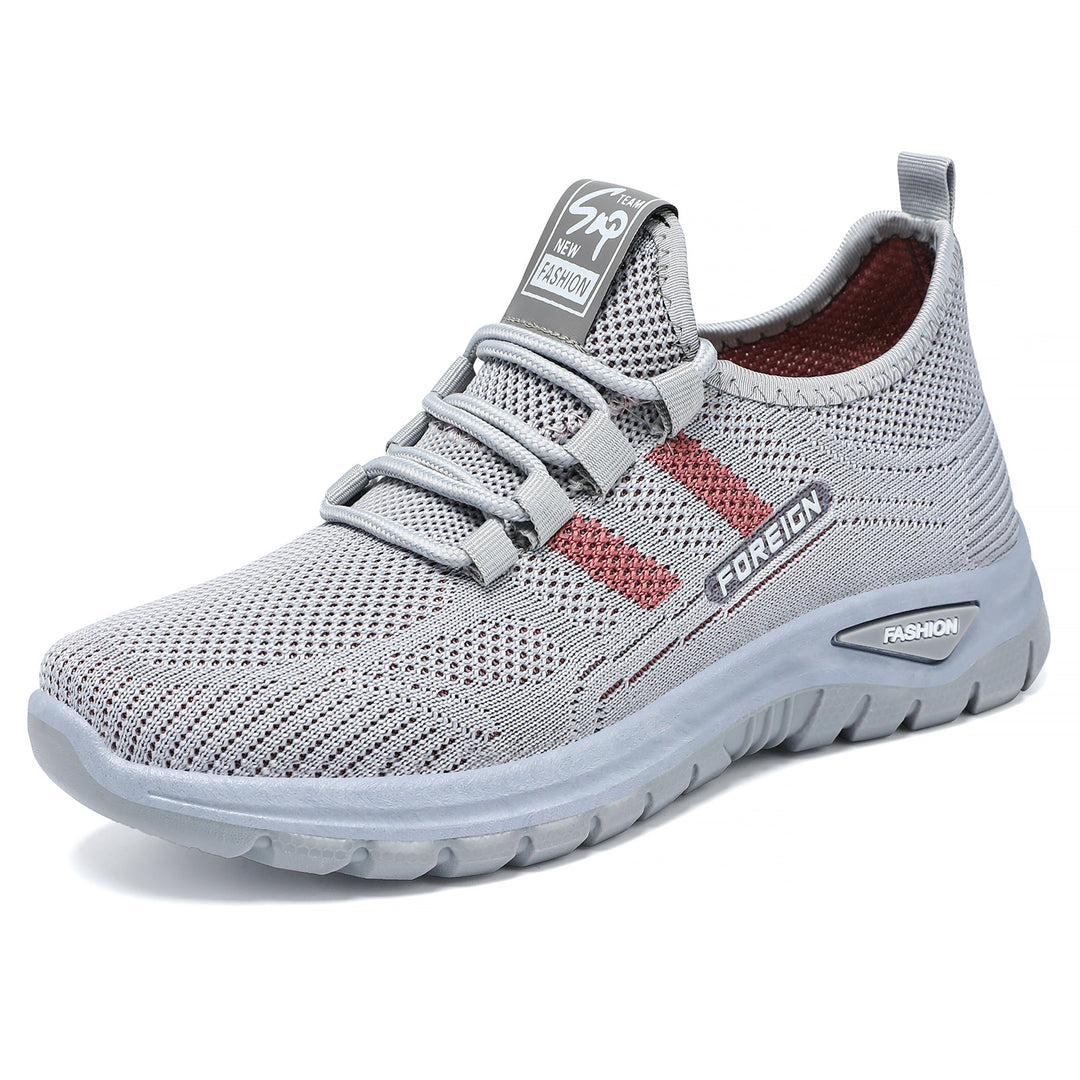 Herren nan atmungsaktive leichte Sportschuhe mit Strickobermaterial und gedämpfter Laufsohle Drune