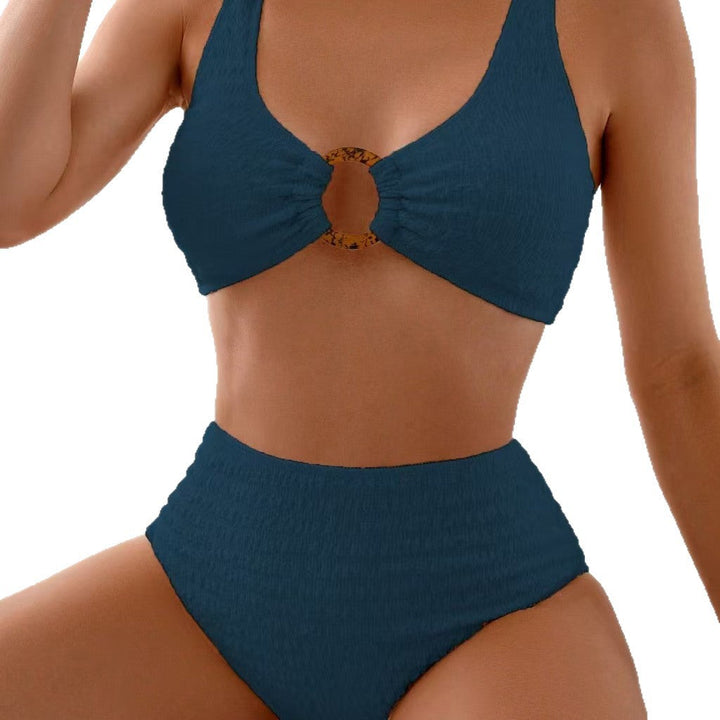 Damen Hochgeschlossene Bademode mit Schnitt und Detail Drune