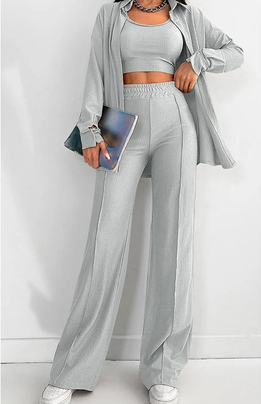 Damen Lässiges Zweiteiliges Set mit weitem Schnitt Drune