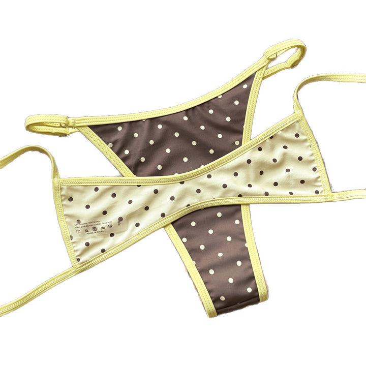 Damen Modischer Slip-Bikini mit trendigen Pünktchen Drune