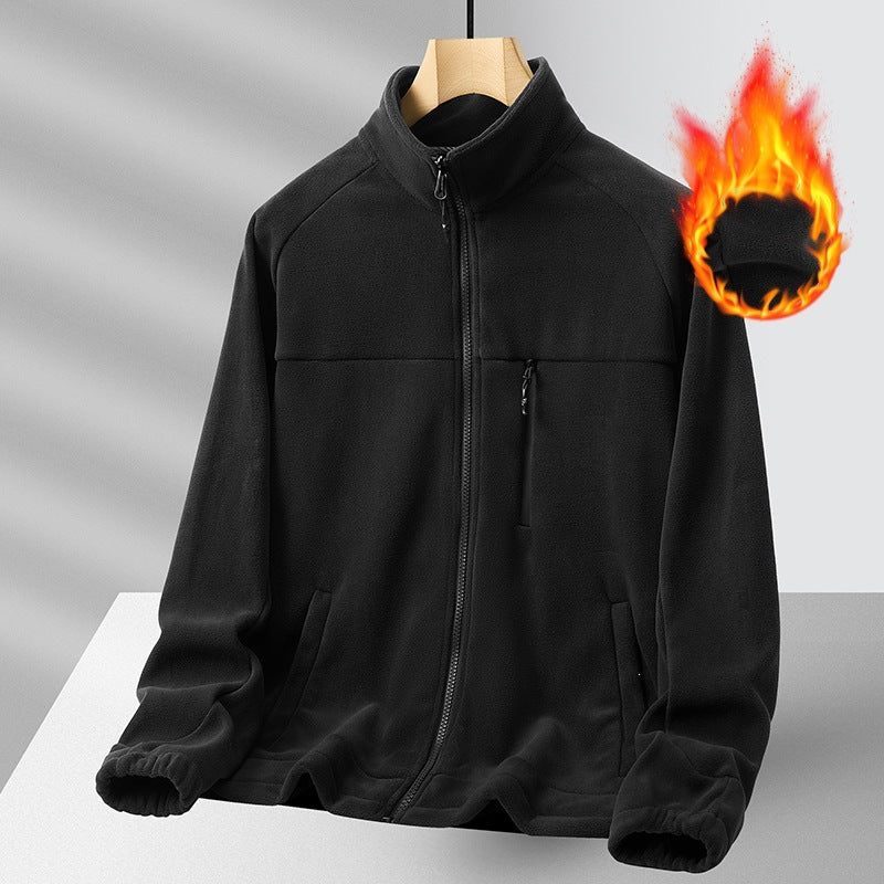 Herren Fleecejacke mit hohem Kragen Drune