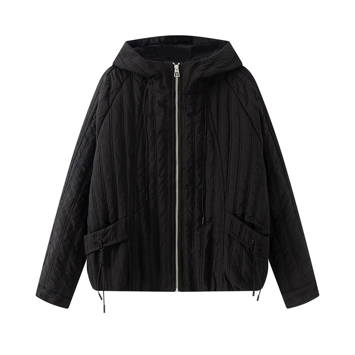 Damen Steppjacke mit Kapuze, Tunnelzug und weitem Schnitt Drune