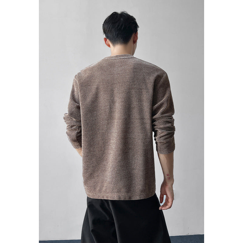 Herren Lässiger Langarm-Pullover Drune