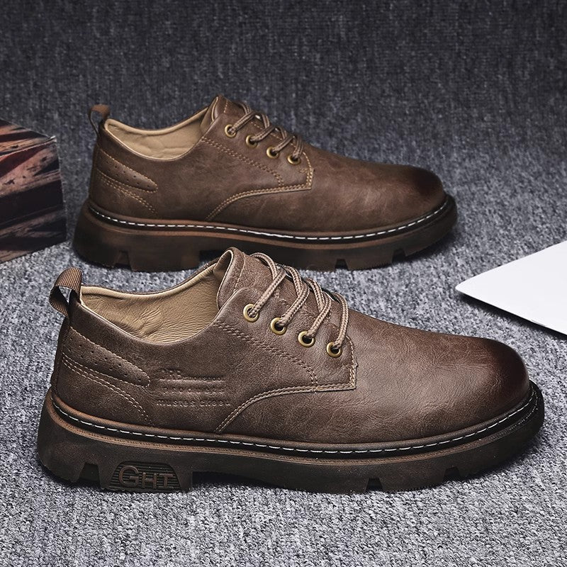 Herren Schnürschuhe aus hochwertigem Leder mit rutschfester Sohle Drune