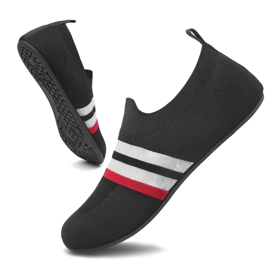 Damen nan ultra-flexibler Strick-Ballerina mit sockenähnlichem Schaft, elastischem Einstieg und rutschfester Flexsohle Drune