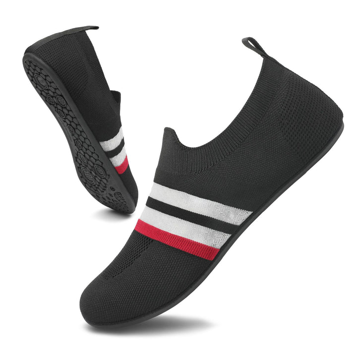 Damen nan ultra-flexibler Strick-Ballerina mit sockenähnlichem Schaft, elastischem Einstieg und rutschfester Flexsohle Drune