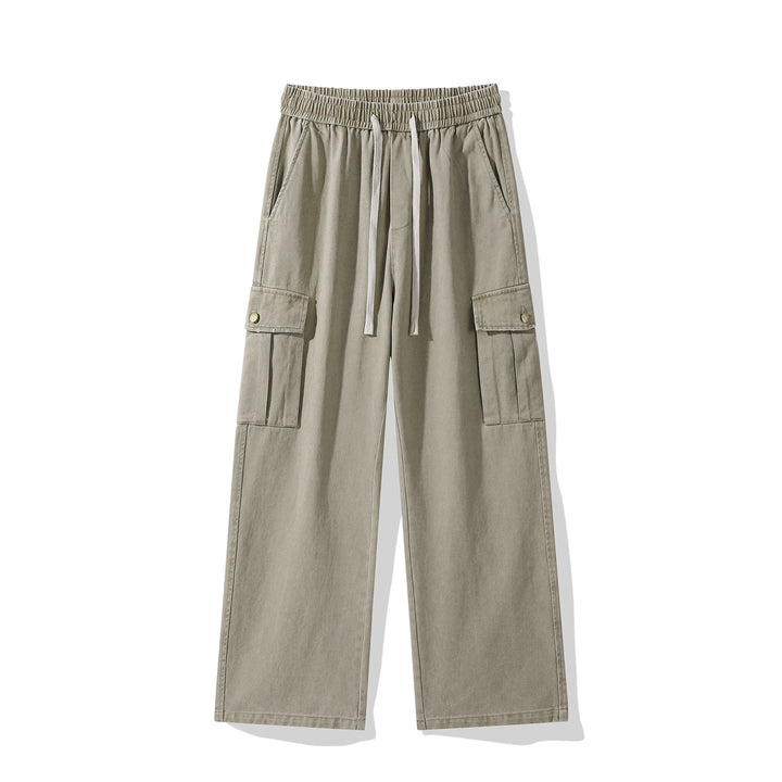 Herren Cargo-Hose im weiten Relaxed-Fit mit Tunnelzugbund und Mehrfachtaschen Drune