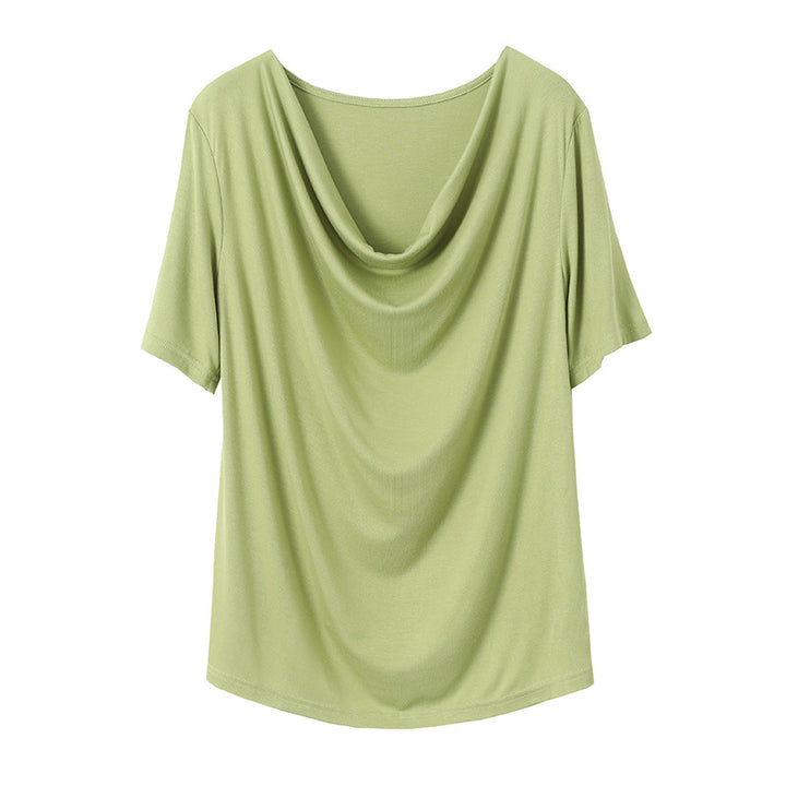 Damen Maxikleid mit eleganter Drapierung und floralem Muster Drune