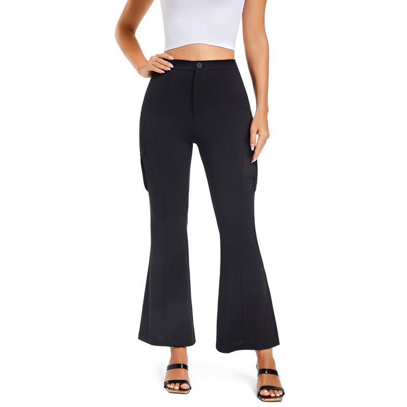 Damen Bootcut Cargo-Hose Drune