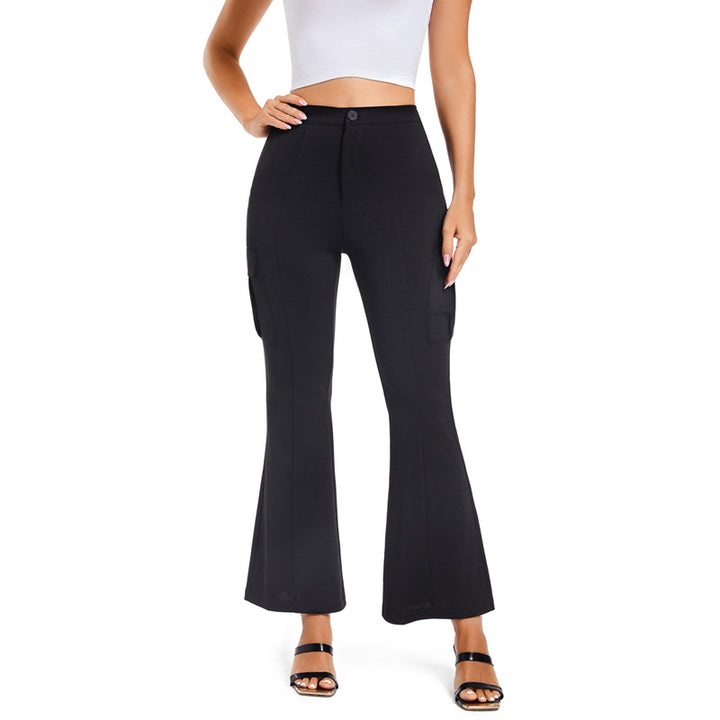 Damen Bootcut Cargo-Hose Drune