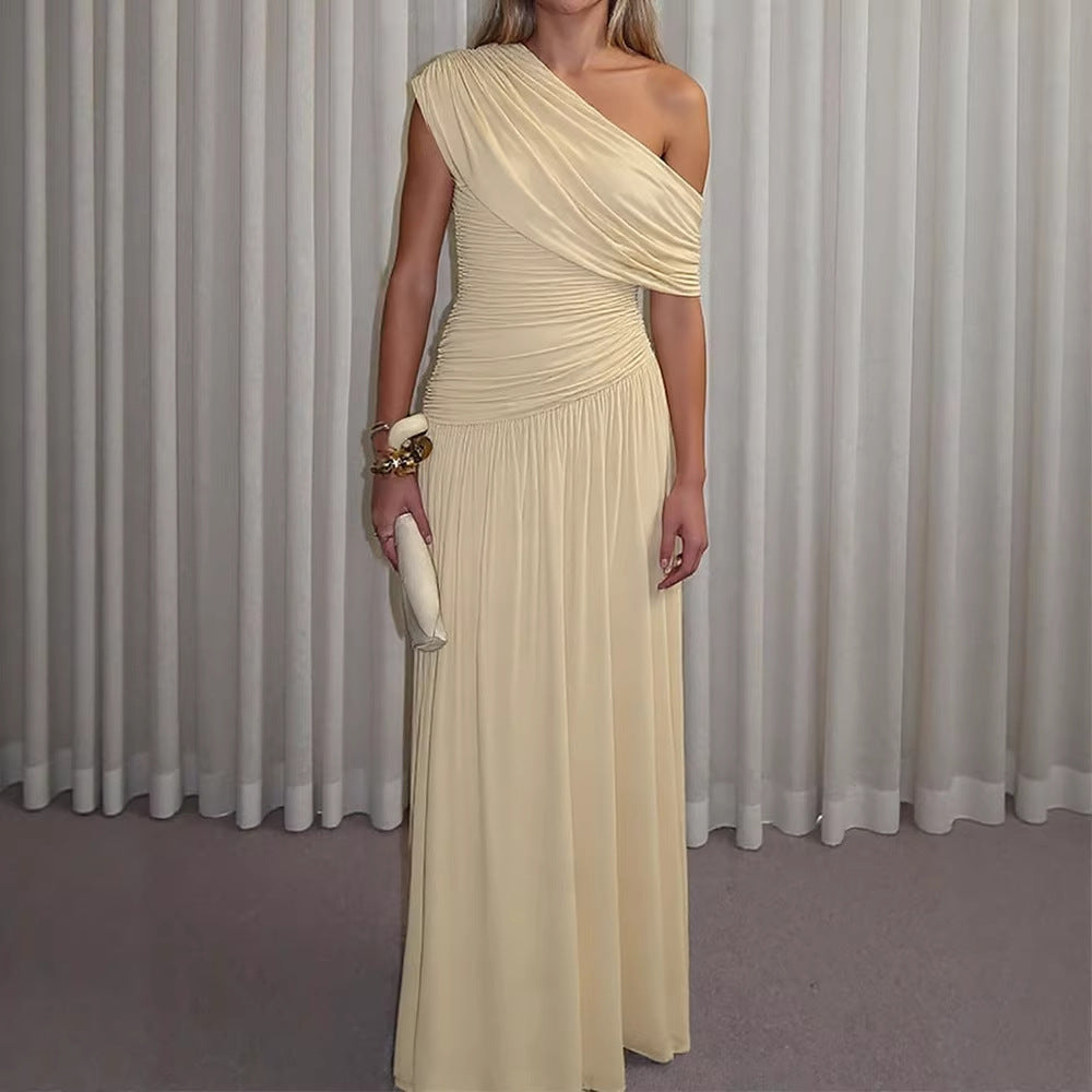 Damen Elegantes Wickel-Maxikleid mit asymmetrischem Schnitt und hochwertigem Jersey Drune