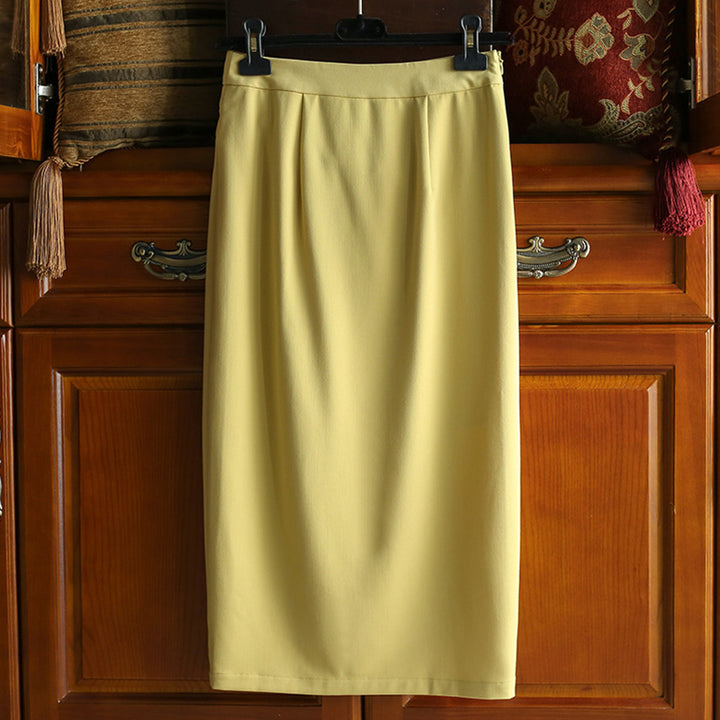 Damen Eleganter Wickelrock mit Knotendetail Drune