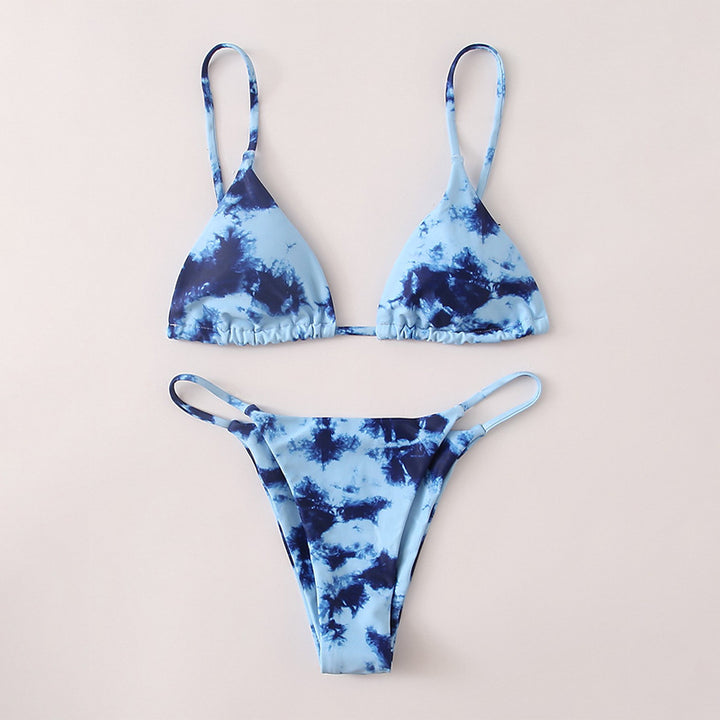 Damen Triangel-Bikini mit Raffung und verstellbaren Trägern Drune