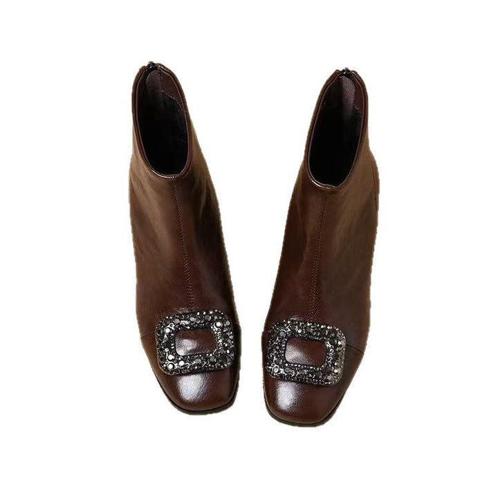 Damen Elegante Stiefeletten mit Glitzer-Applikationen Drune