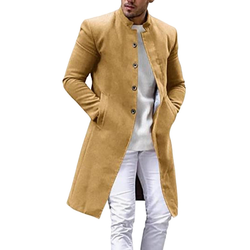 Herren eleganter Langmantel mit schmalem Schnitt Drune