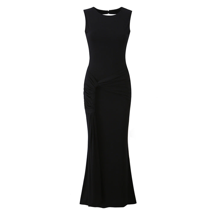 Damen Maxikleid mit raffinierten Drapierungen und elegantem Rückenausschnitt Drune