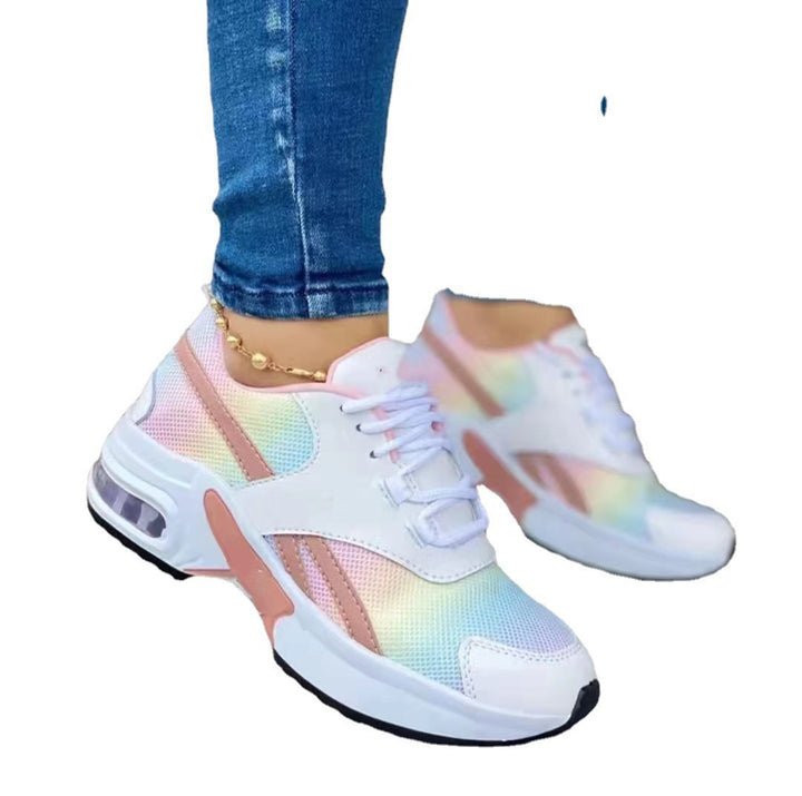 Damen nan sportliche Komfort-Sneaker mit sichtbarer Luftdämpfung, Netzgewebe und Lederoptikpaneelen Drune