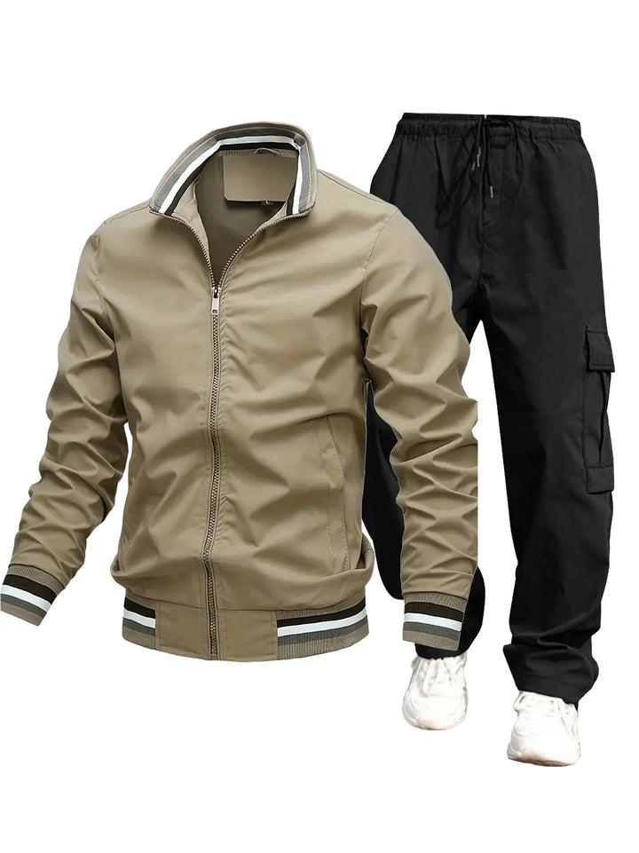 Herren Sportliche Jacke und Cargo-Hosen Drune