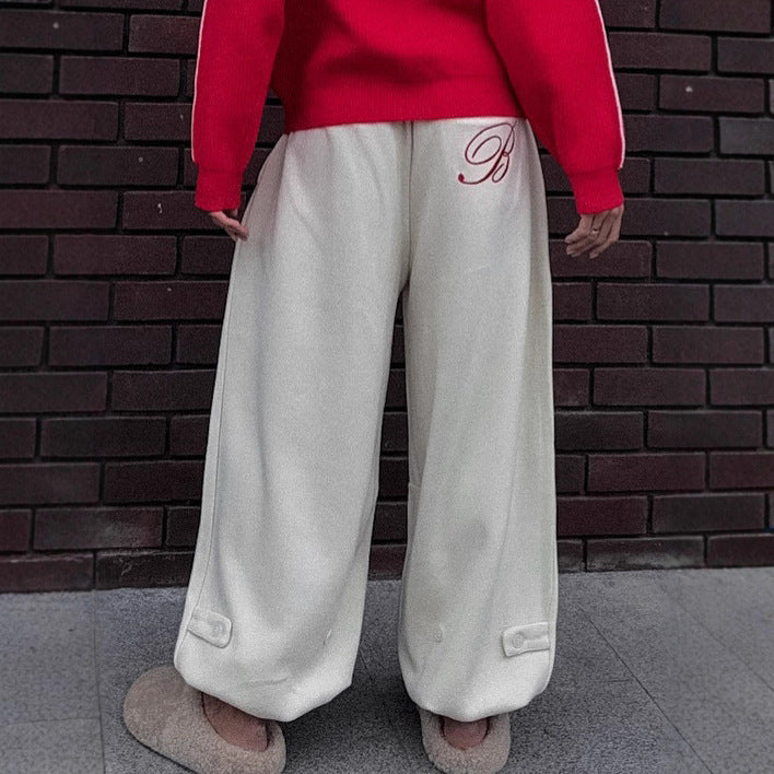 Damen Bequeme Freizeithose mit weitem Bein Drune