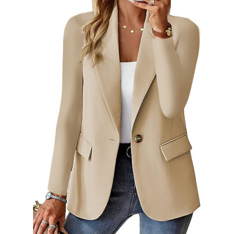 Damen Moderner Tailored Blazer mit elegante Knopfdetails Drune