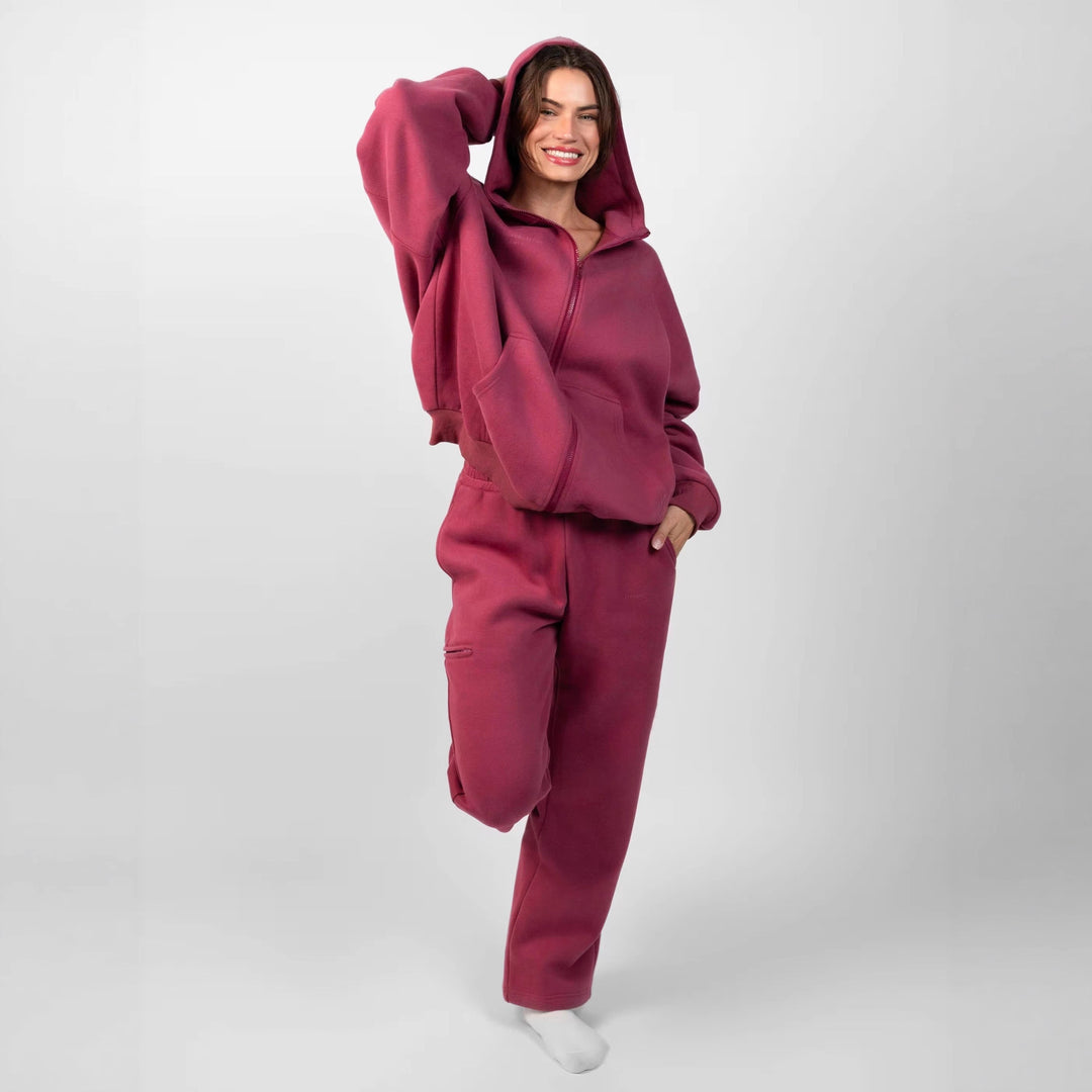 Damen Lässiges Kapuzenpullover und Jogginghose Set Drune