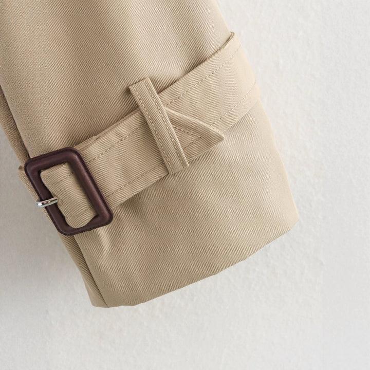 Damen modische cropped Übergangsjacke mit breitem Kragen Drune