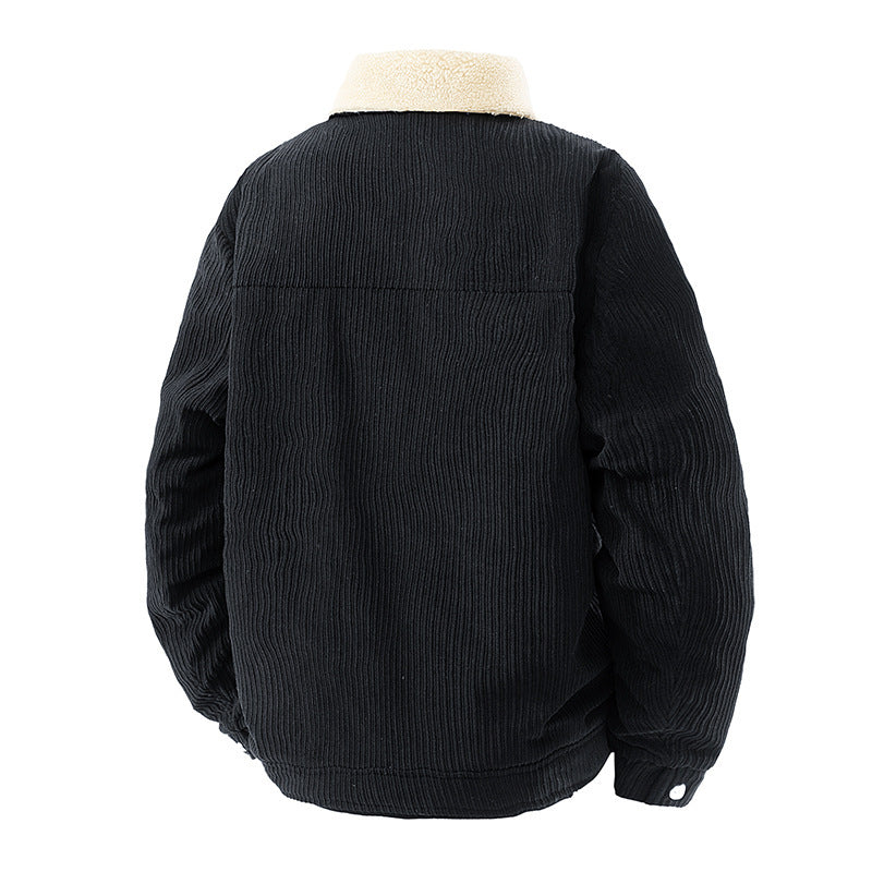 Herren modische Utility-Jacke mit Teddy-Kragen Drune