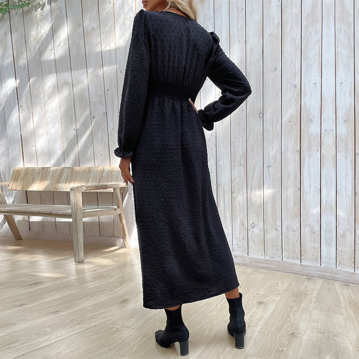 Damen Fließendes Maxikleid mit asymmetrischem Saum und Raffungen Drune