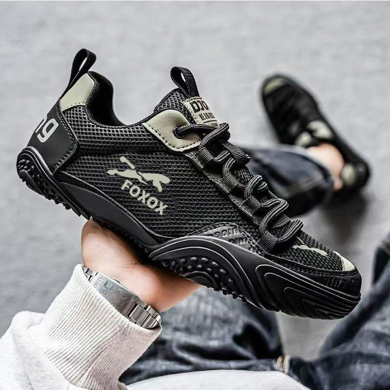 Herren Atmungsaktiver Mesh-Trail-Sneaker mit verstärkter Profilsohle und gepolstertem Komfortschaft Drune