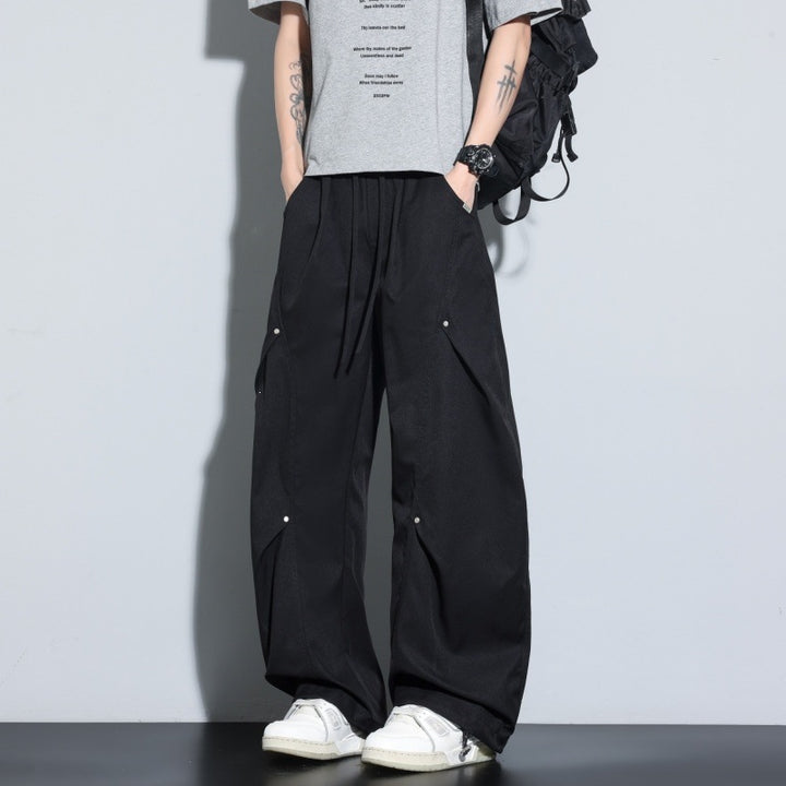 Damen Weite Lagen-Loungehose mit Cargo-Details & elastischem Tunnelzug Drune