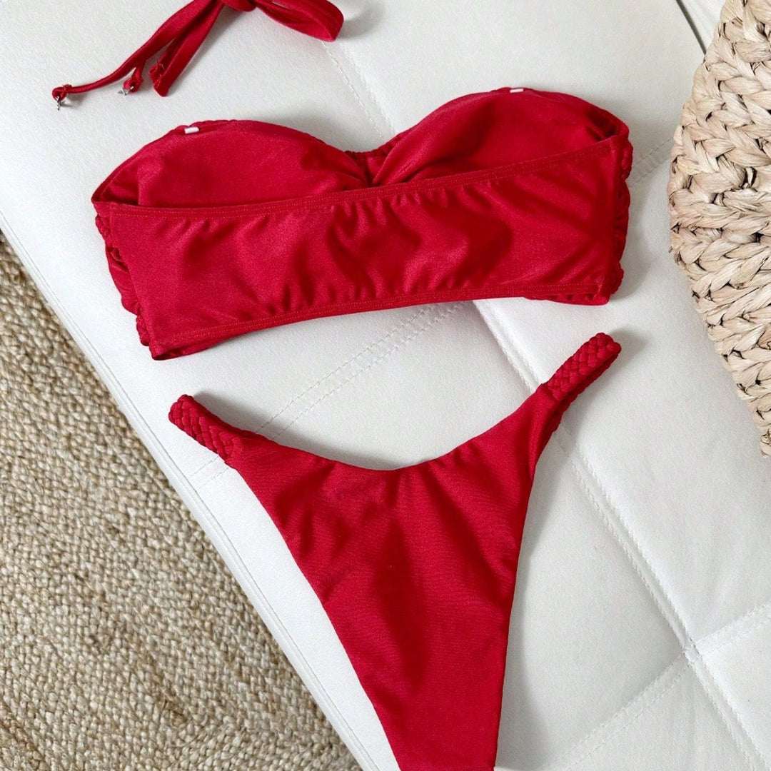 Damen Bandeau-Bikini mit geflochtenen Akzenten Drune
