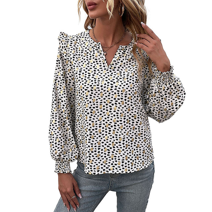 Damen Verspielte Bluse mit Rüschendetails Drune