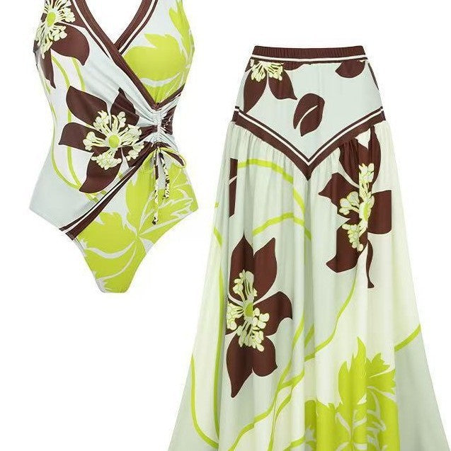 Damen Maxi-Kleid mit floralen Motiven Drune