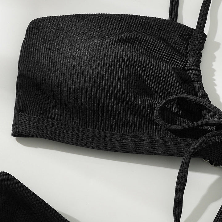 Damen Triangel-Bikini mit verstellbaren Schnürungen Drune