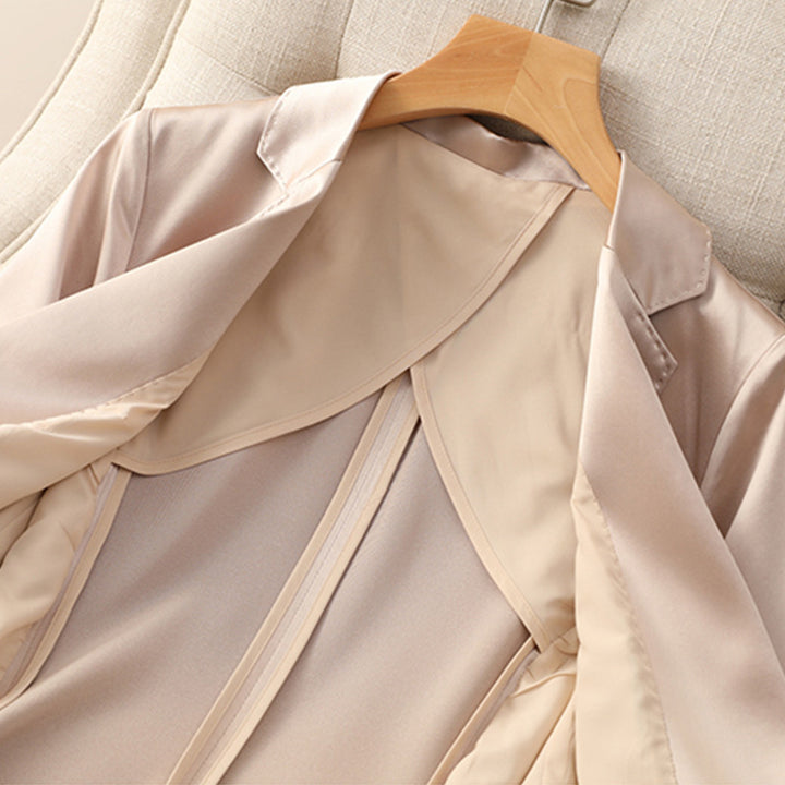 Damen Hochwertiger Satin-Blazer Drune